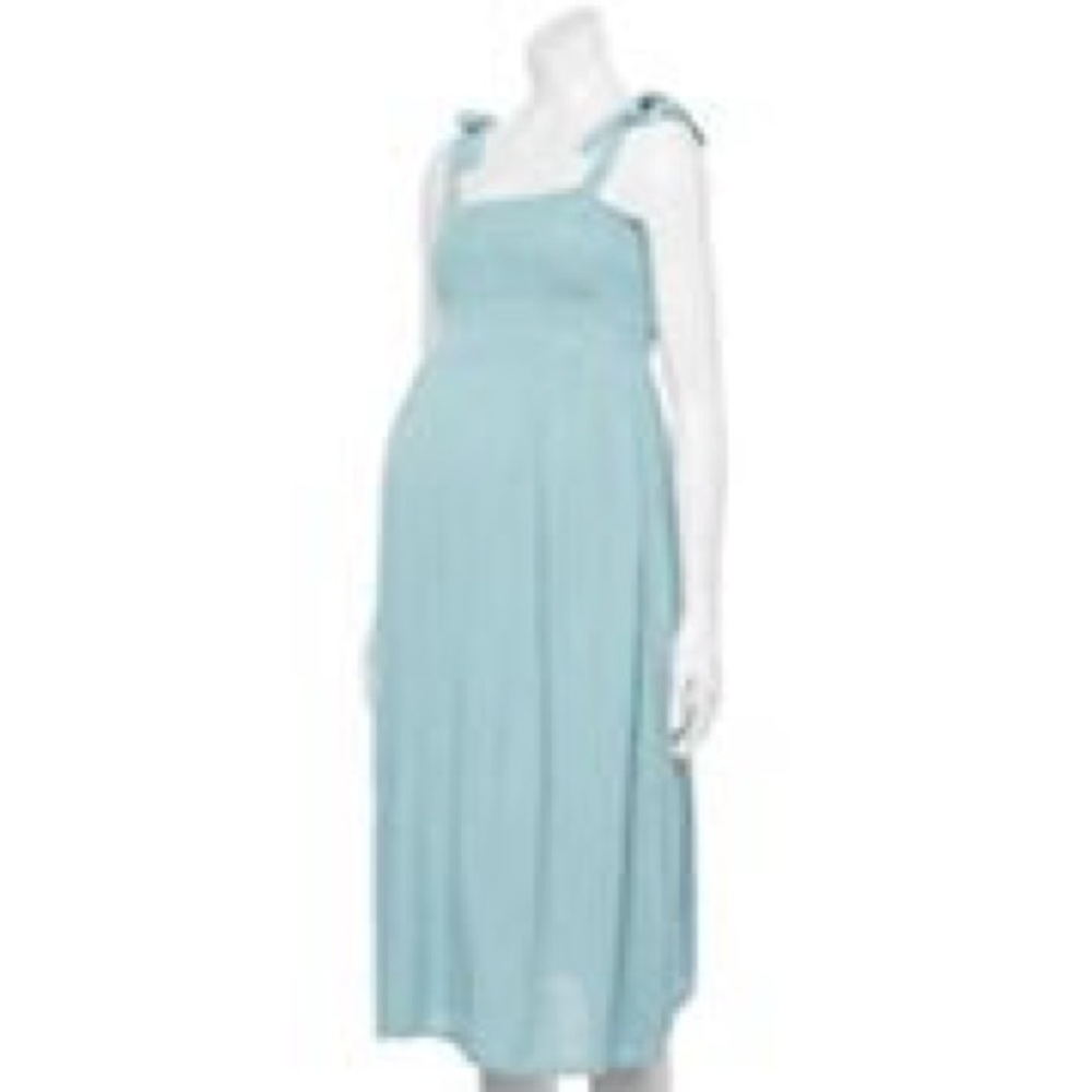 a:glow Knot-Strap Smocked Midi Dress